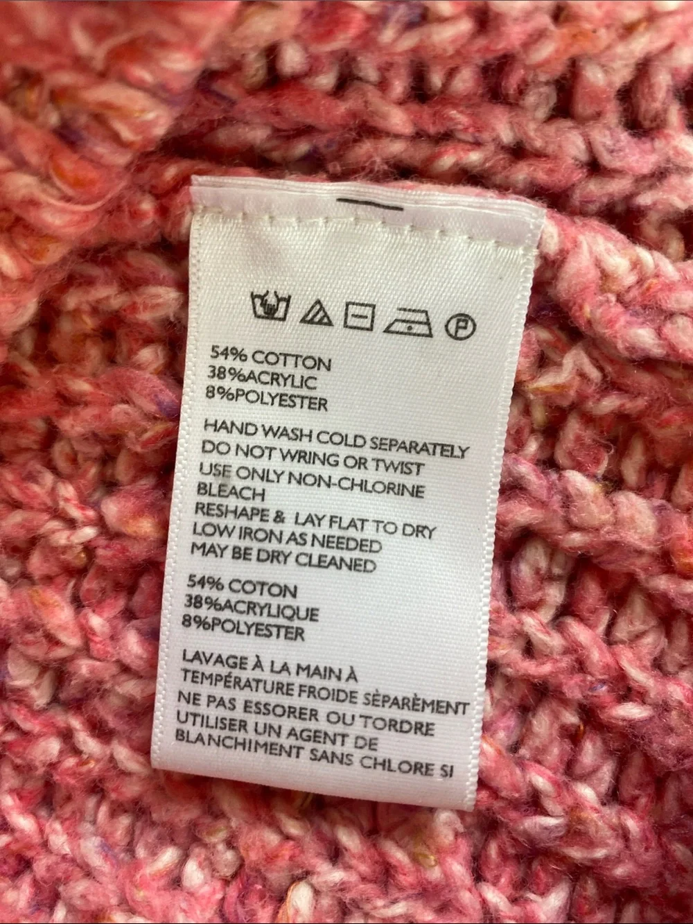 silence + noise Pink Marled Turtleneck Sweater